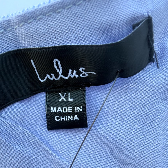 Lulus Blue & White Stripes Ruffle Off Shoulder Flutter Sleeves Dress Size XL - Picture 12 of 14